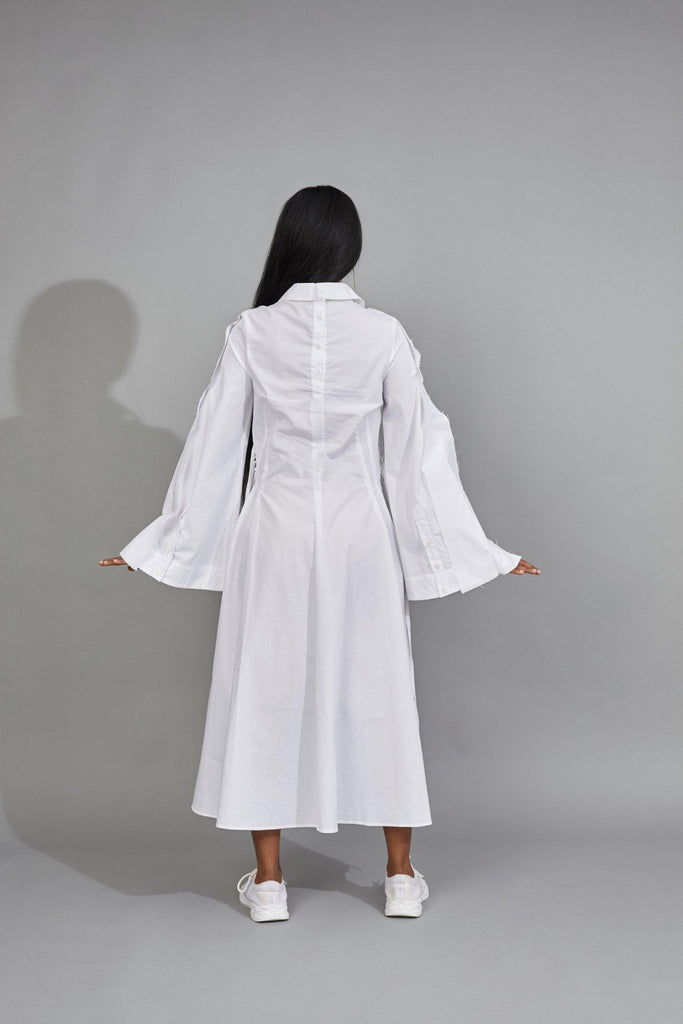 CLASSIC SHIRT DRESS WHITE - QUOD