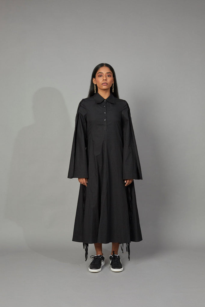 CLASSIC SHIRT DRESS BLACK - QUOD