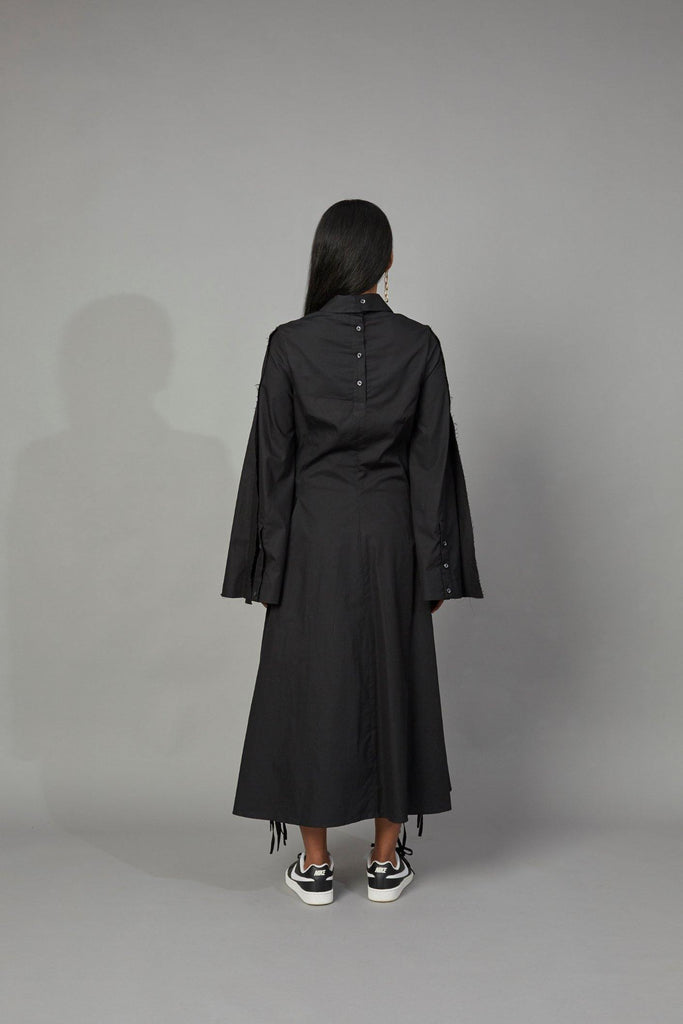 CLASSIC SHIRT DRESS BLACK - QUOD