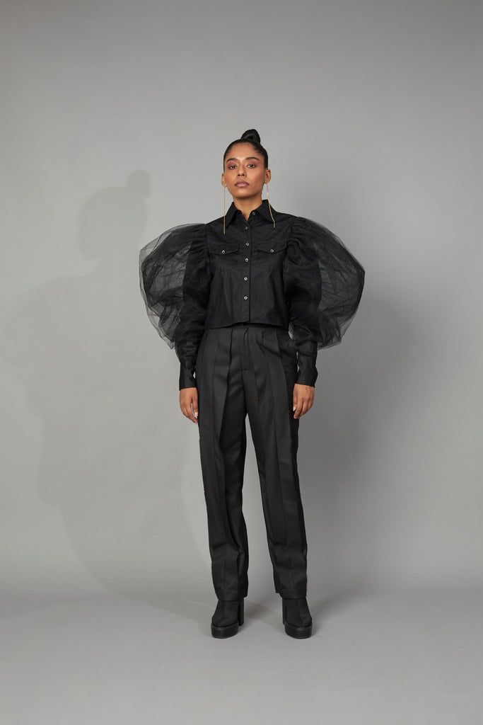 WOLF WING TULLE BLOUSE - QUOD
